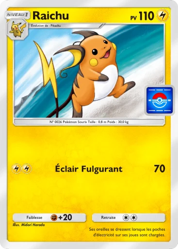 Carte Pokémon Raichu de l'extension Promo-B