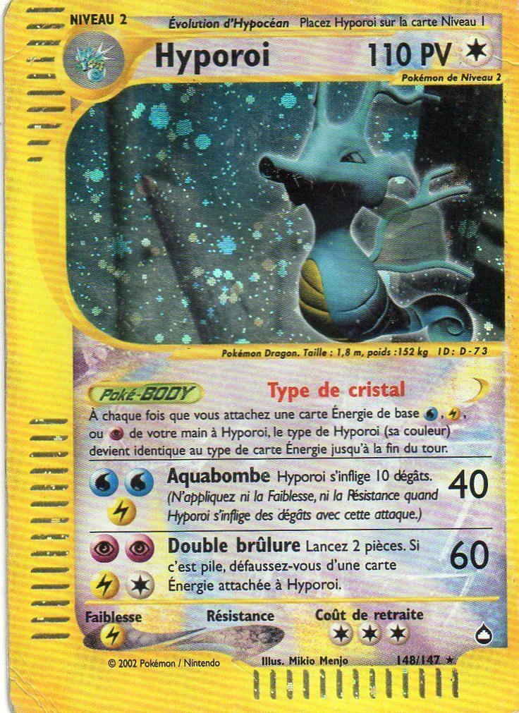 Carte Pokémon Hyporoi de l'extension Aquapolis