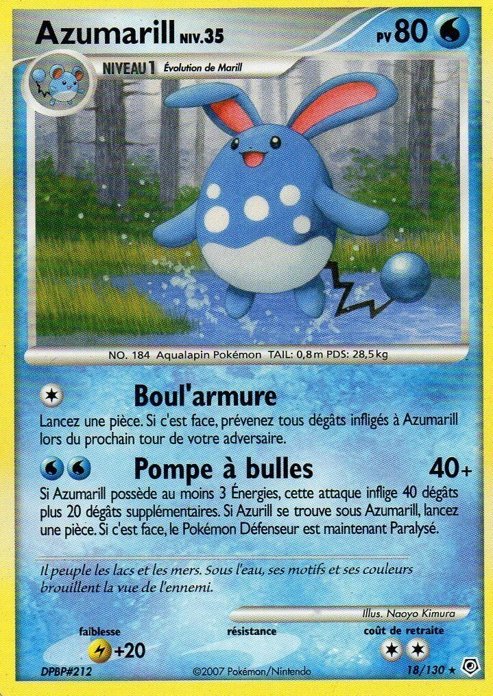 Carte Pokémon Azumarill de l'extension Diamant & Perle