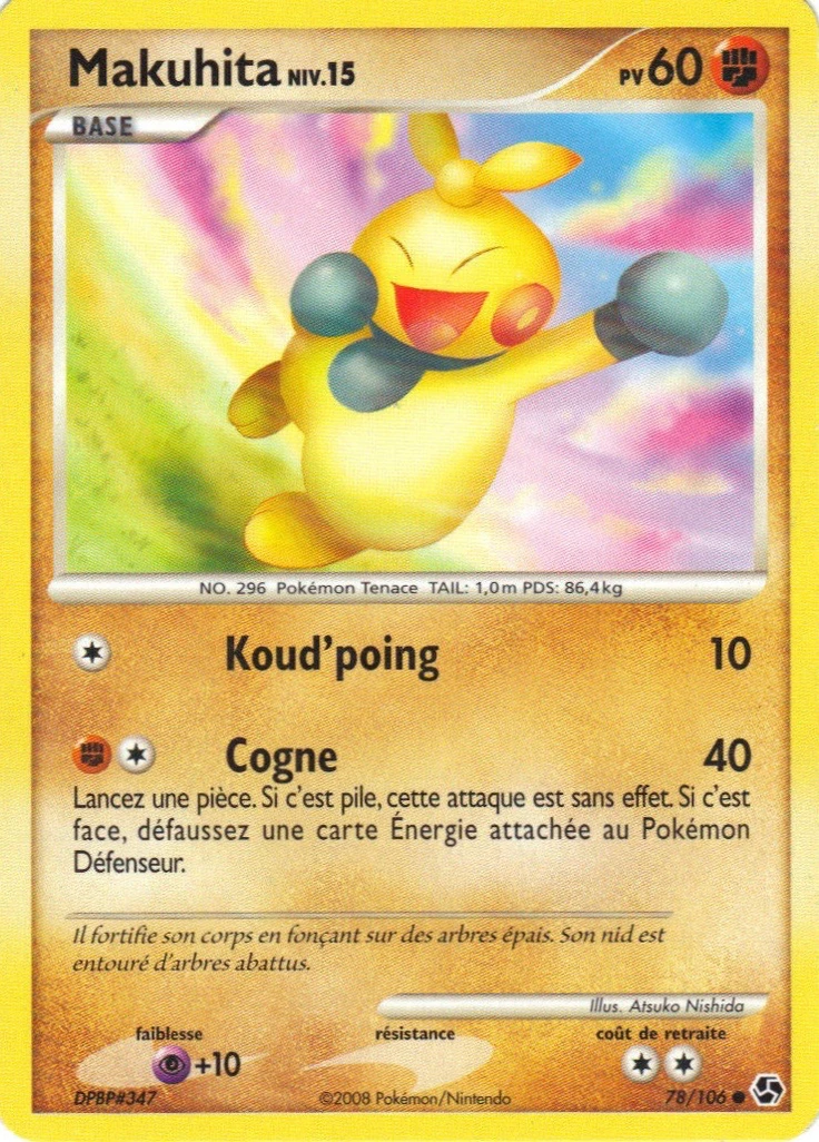 Carte Pokémon Makuhita de l'extension Duels au Sommets
