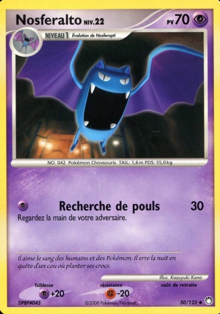 Carte Pokémon Nosferalto de l'extension Trésors Mystérieux