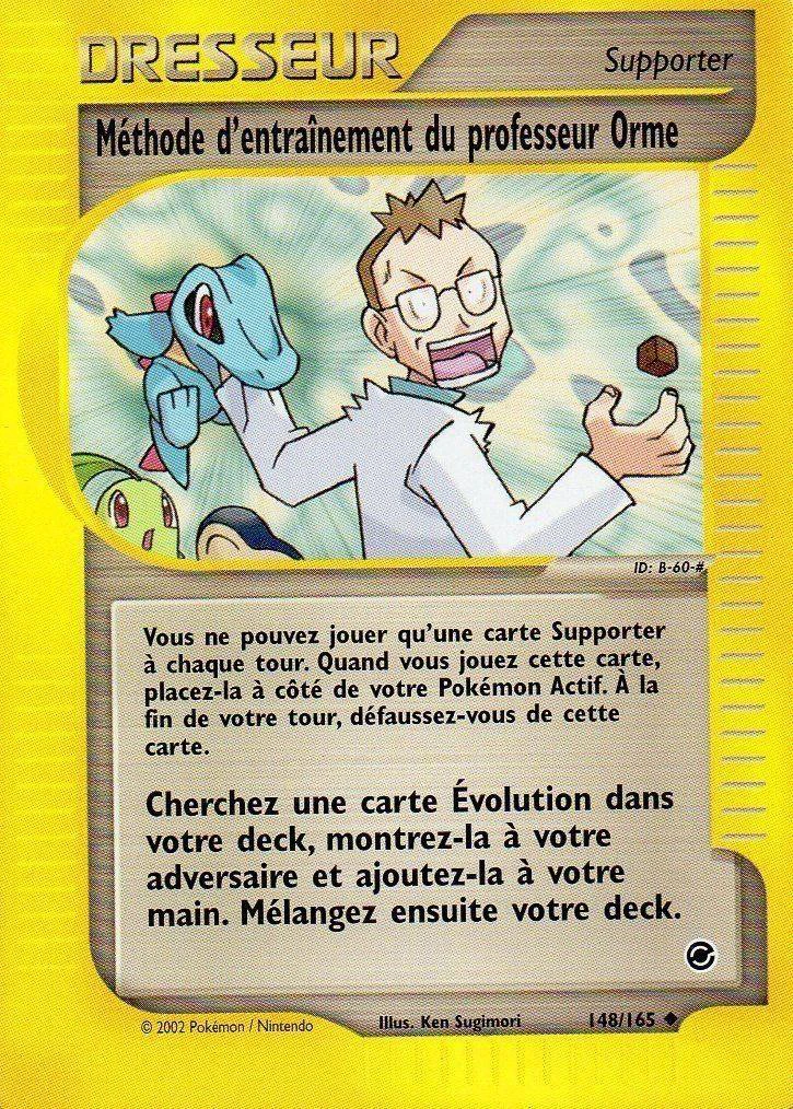 Carte Pokémon Méthode d'entraînement du professeur Orme de l'extension Expedition