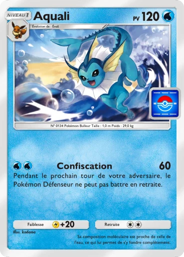 Carte Pokémon Aquali de l'extension Promo-B