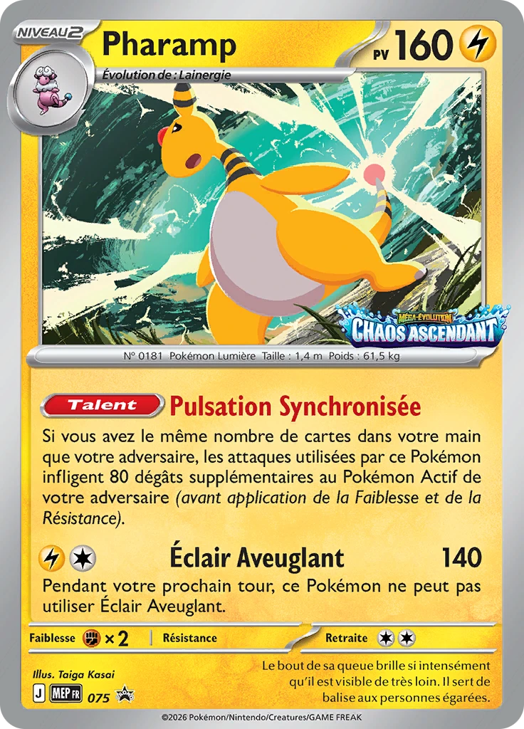 Carte Pokémon Pharamp de l'extension MEP Black Star Promos
