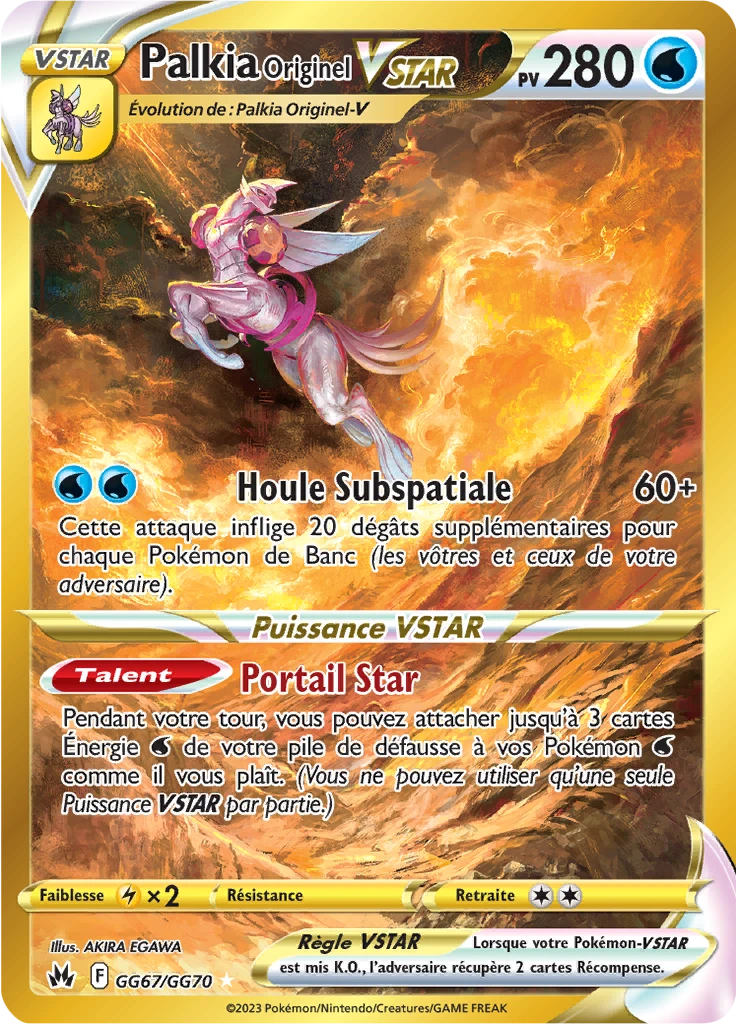 Carte Pokémon Palkia Originel VSTAR de l'extension Zénith Suprême