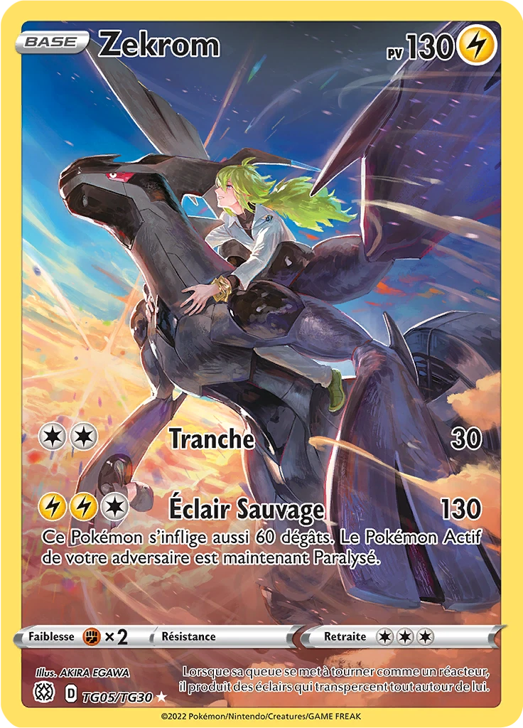 Carte Pokémon Zekrom de l'extension Stars Étincelantes