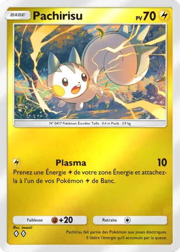 Carte Pokémon Pachirisu de l'extension Booster de Luxe ex