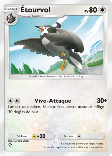 Carte Pokémon Étourvol de l'extension Embrasement Écarlate