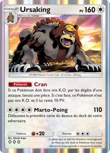 Carte Pokémon Ursaking de l'extension Jours Heureux