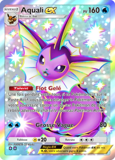 Carte Pokémon Aquali-ex de l'extension Jours Heureux