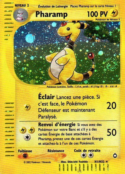 Carte Pokémon Pharamp de l'extension Aquapolis