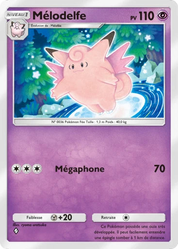 Carte Pokémon Mélodelfe de l'extension Domination Céleste
