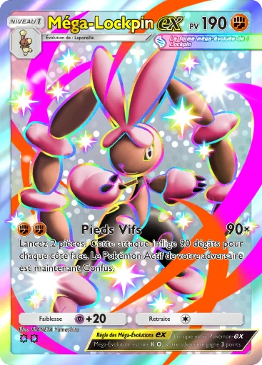 Carte Pokémon Méga-Lockpin-ex de l'extension Domination Céleste