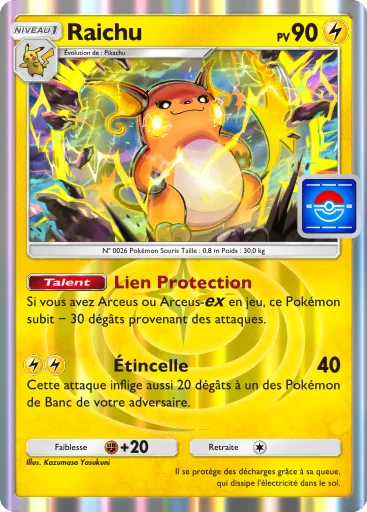 Carte Pokémon Raichu de l'extension Promo-A