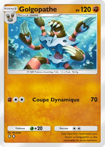 Carte Pokémon Golgopathe de l'extension Sagesse entre Ciel et Mer