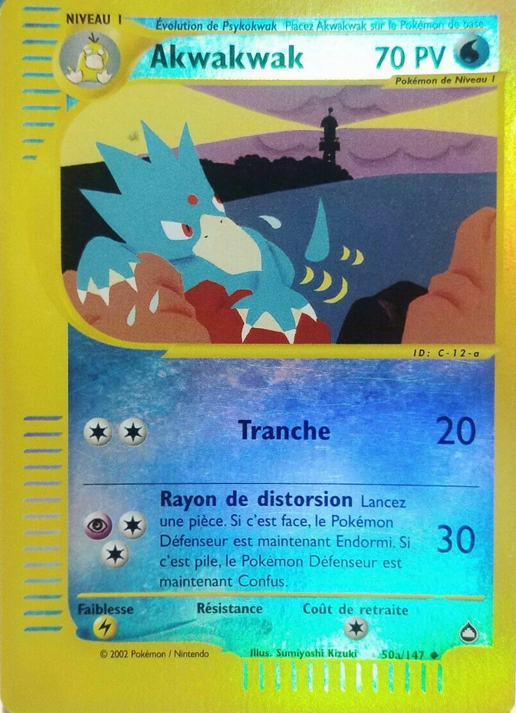 Carte Pokémon Akwakwak de l'extension Aquapolis