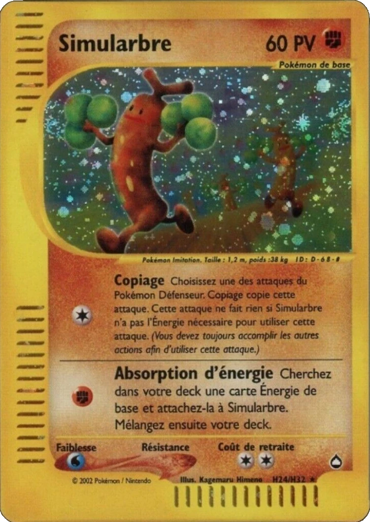 Carte Pokémon Simularbre de l'extension Aquapolis