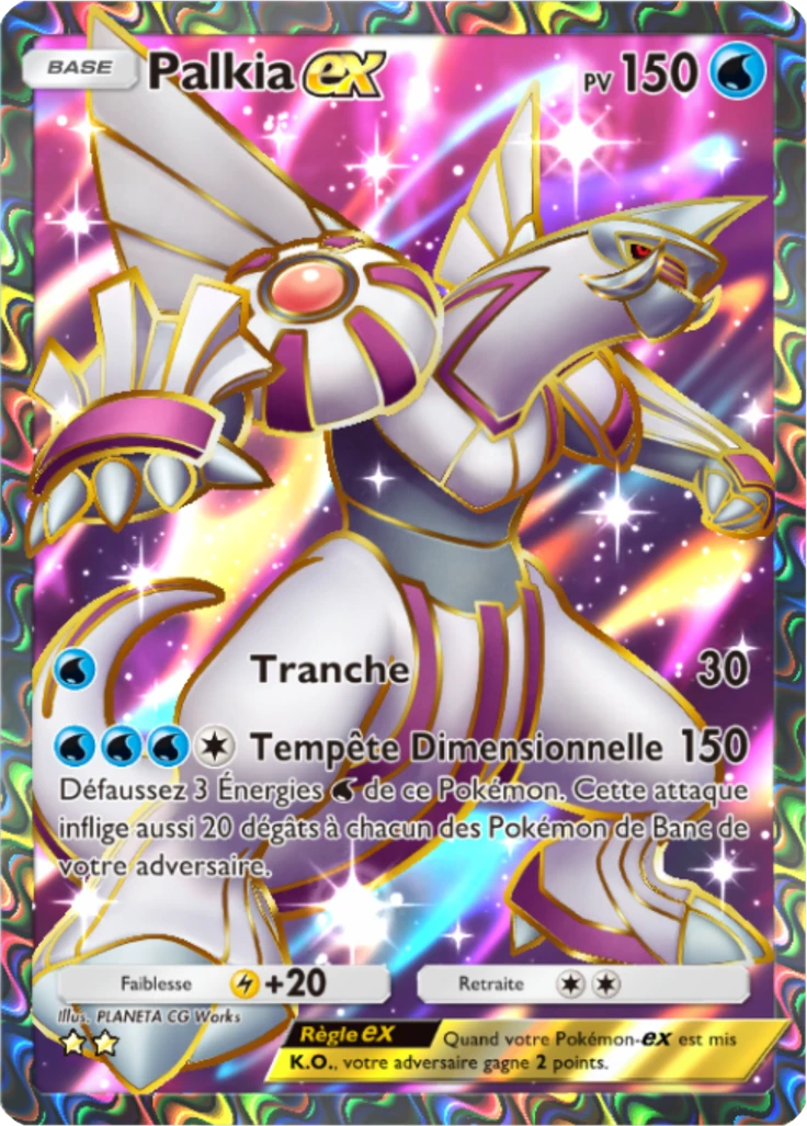 Carte Pokémon Palkia-ex de l'extension Choc Spatio-Temporel