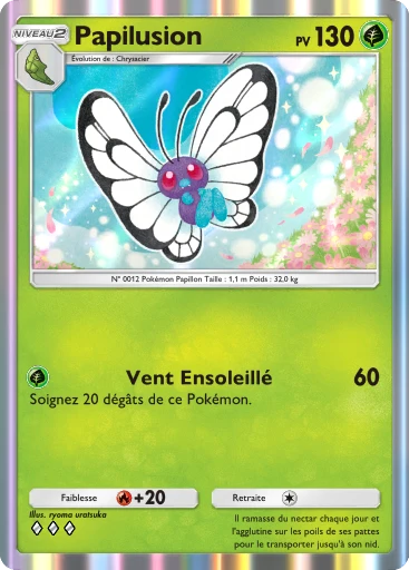Carte Pokémon Papilusion de l'extension Jours Heureux