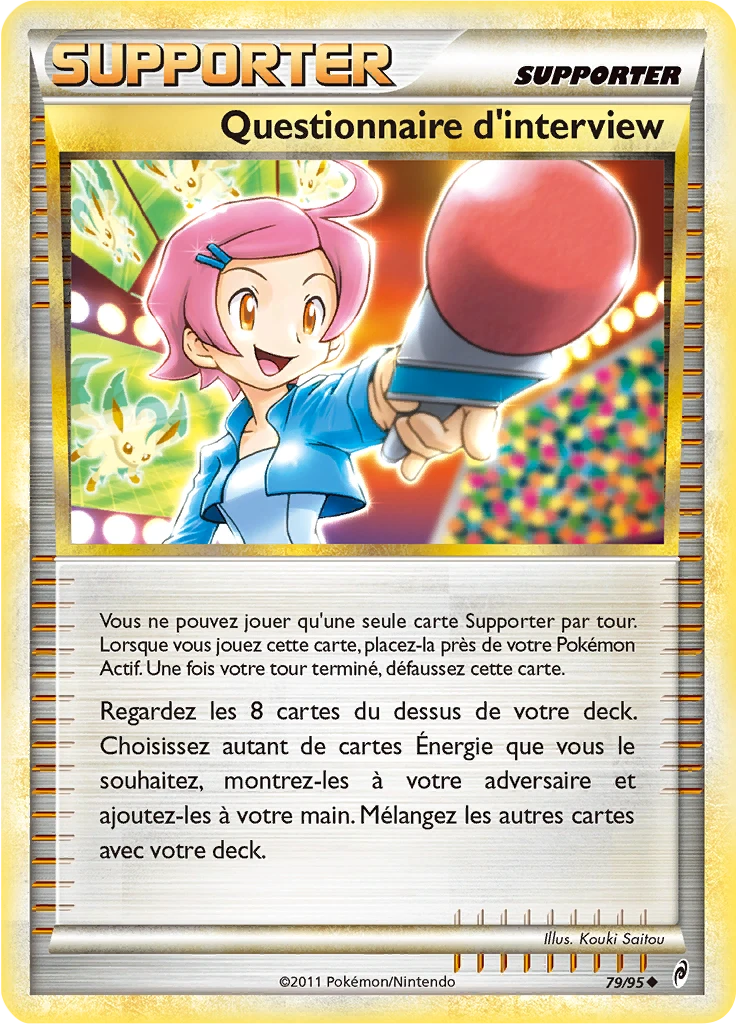 Carte Pokémon Questionnaire d'interview de l'extension L'appel des Légendes