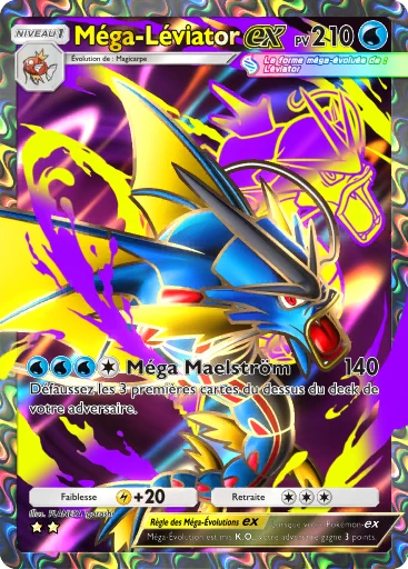 Carte Pokémon Méga-Léviator-ex de l'extension Méga-Ascension
