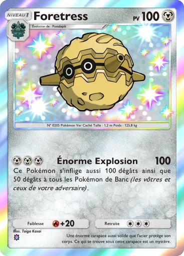 Carte Pokémon Foretress de l'extension Méga-Rayonnement