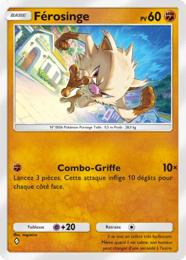 Carte Pokémon Férosinge de l'extension Merveilles de Paldea