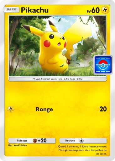 Carte Pokémon Pikachu de l'extension Promo-A