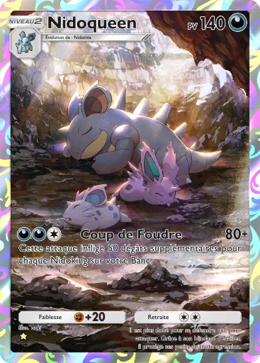 Carte Pokémon Nidoqueen de l'extension Puissance Génétique
