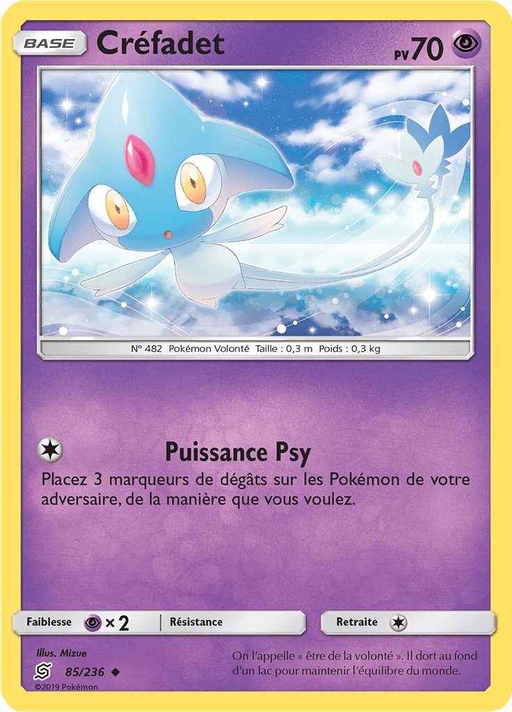 Carte Pokémon Créfadet de l'extension Harmonie des Esprits