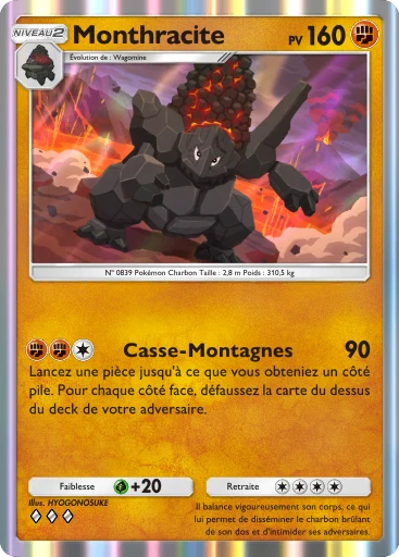 Carte Pokémon Monthracite de l'extension Aura Palpitante