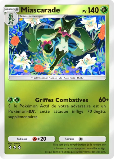 Carte Pokémon Miascarade de l'extension Booster de Luxe ex