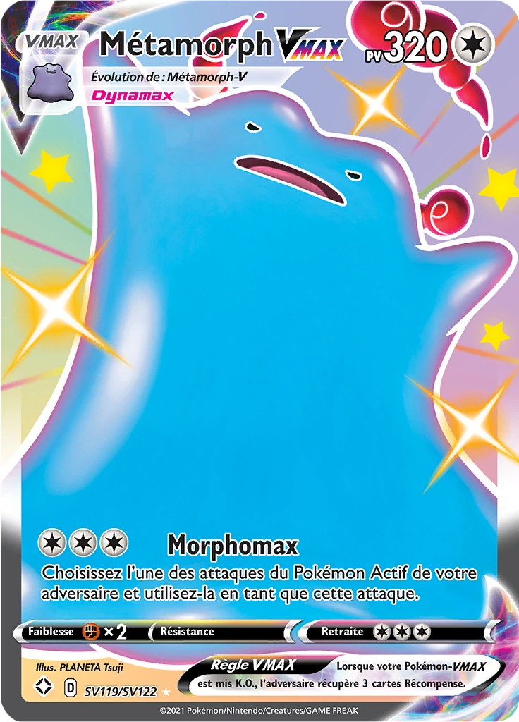 Carte Pokémon Métamorph VMAX de l'extension Destinées Radieuses