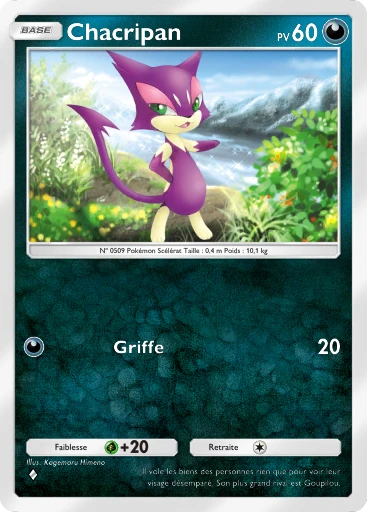 Carte Pokémon Chacripan de l'extension L'Île Fabuleuse