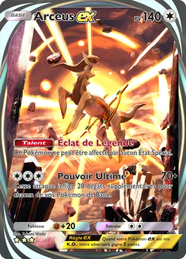 Carte Pokémon Arceus-ex de l'extension Lumière Triomphale