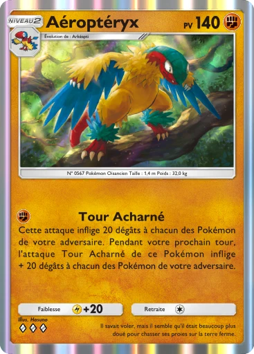 Carte Pokémon Aéroptéryx de l'extension Méga-Ascension