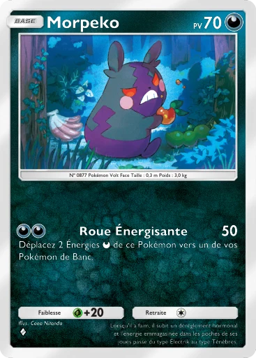 Carte Pokémon Morpeko de l'extension Méga-Rayonnement