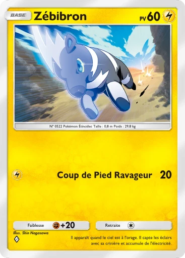 Carte Pokémon Zébibron de l'extension Puissance Génétique