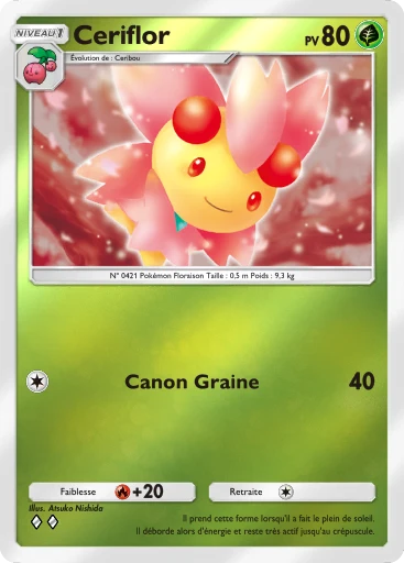 Carte Pokémon Ceriflor de l'extension Booster de Luxe ex