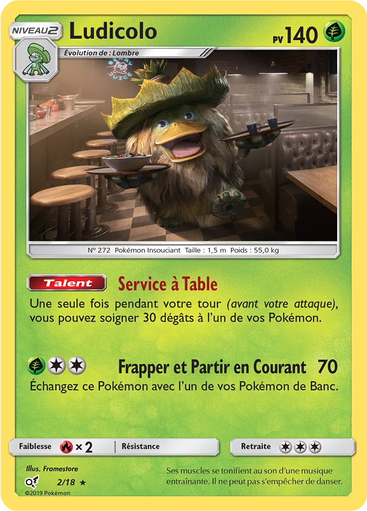 Carte Pokémon Ludicolo de l'extension Détective Pikachu