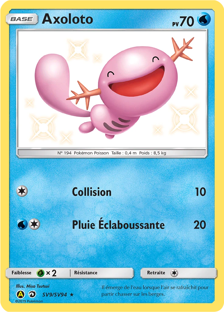 Carte Pokémon Axoloto de l'extension Destinées Occultes