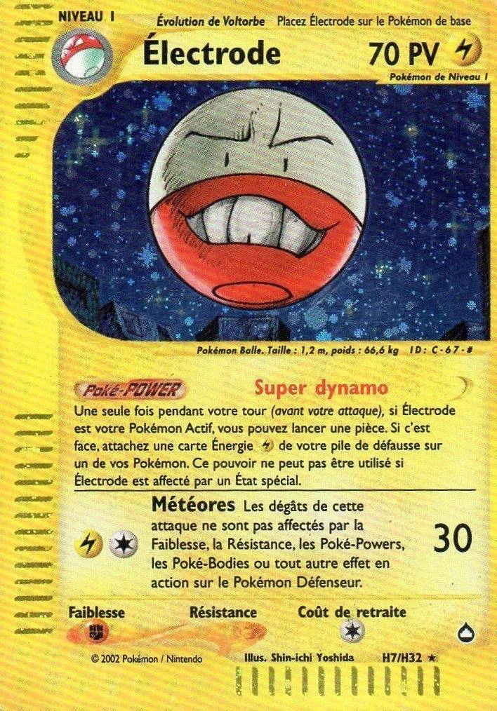 Carte Pokémon Électrode de l'extension Aquapolis