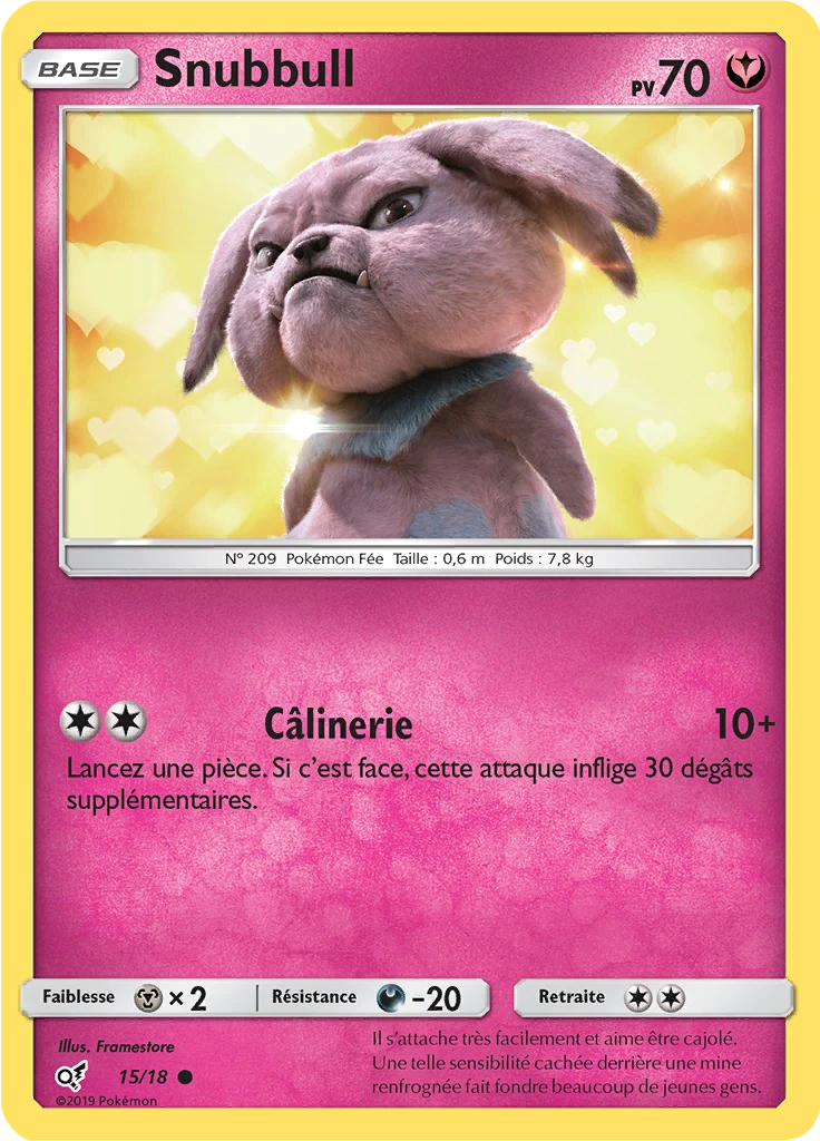 Carte Pokémon Snubbull de l'extension Détective Pikachu