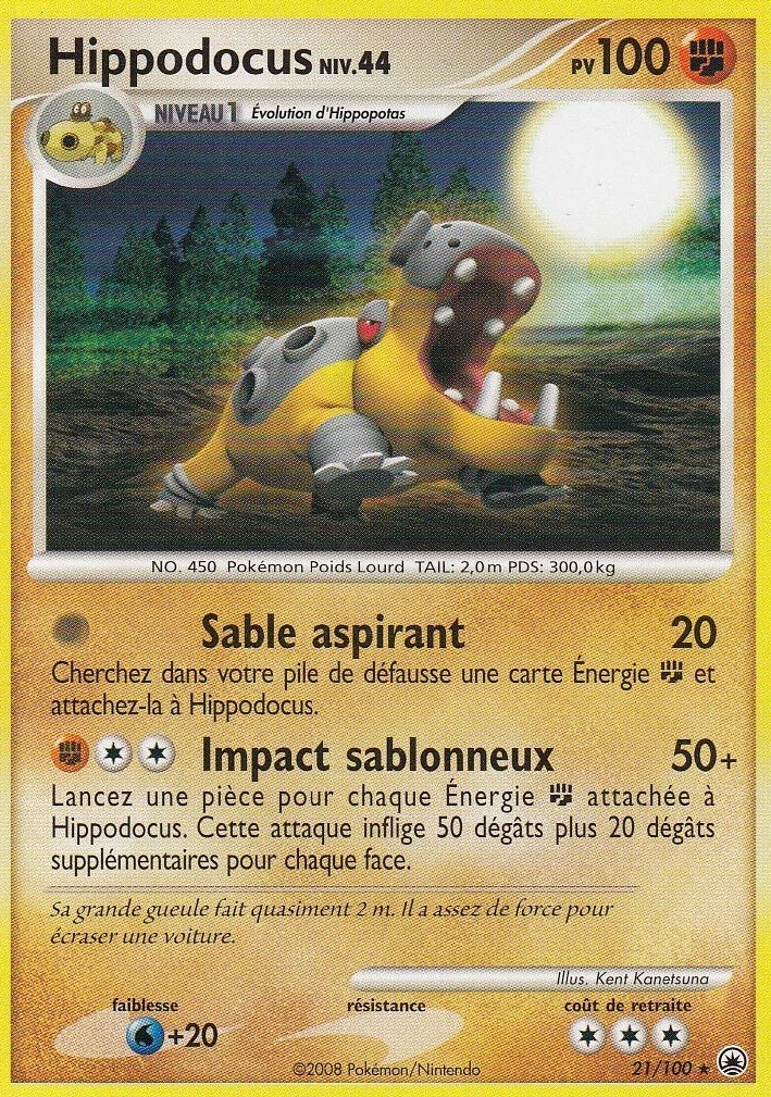 Carte Pokémon Hippodocus de l'extension Aube Majestueuse