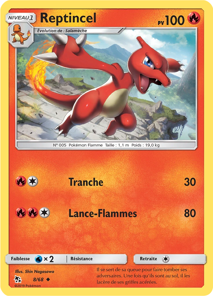Carte Pokémon Reptincel de l'extension Destinées Occultes