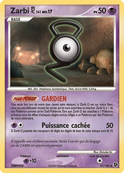 Carte Pokémon Zarbi G de l'extension Duels au Sommets