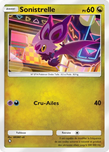 Carte Pokémon Sonistrelle de l'extension Domination Céleste