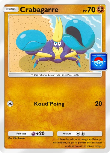 Carte Pokémon Crabagarre de l'extension Promo-A