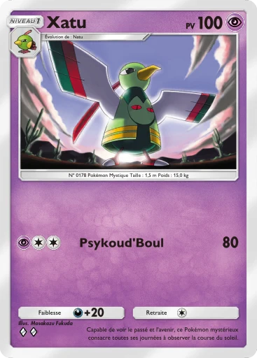 Carte Pokémon Xatu de l'extension Méga-Ascension