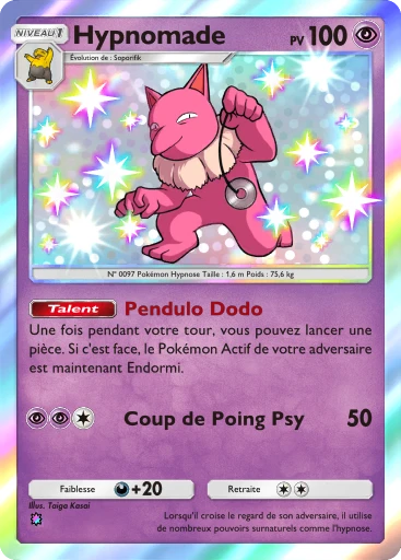 Carte Pokémon Hypnomade de l'extension Méga-Ascension